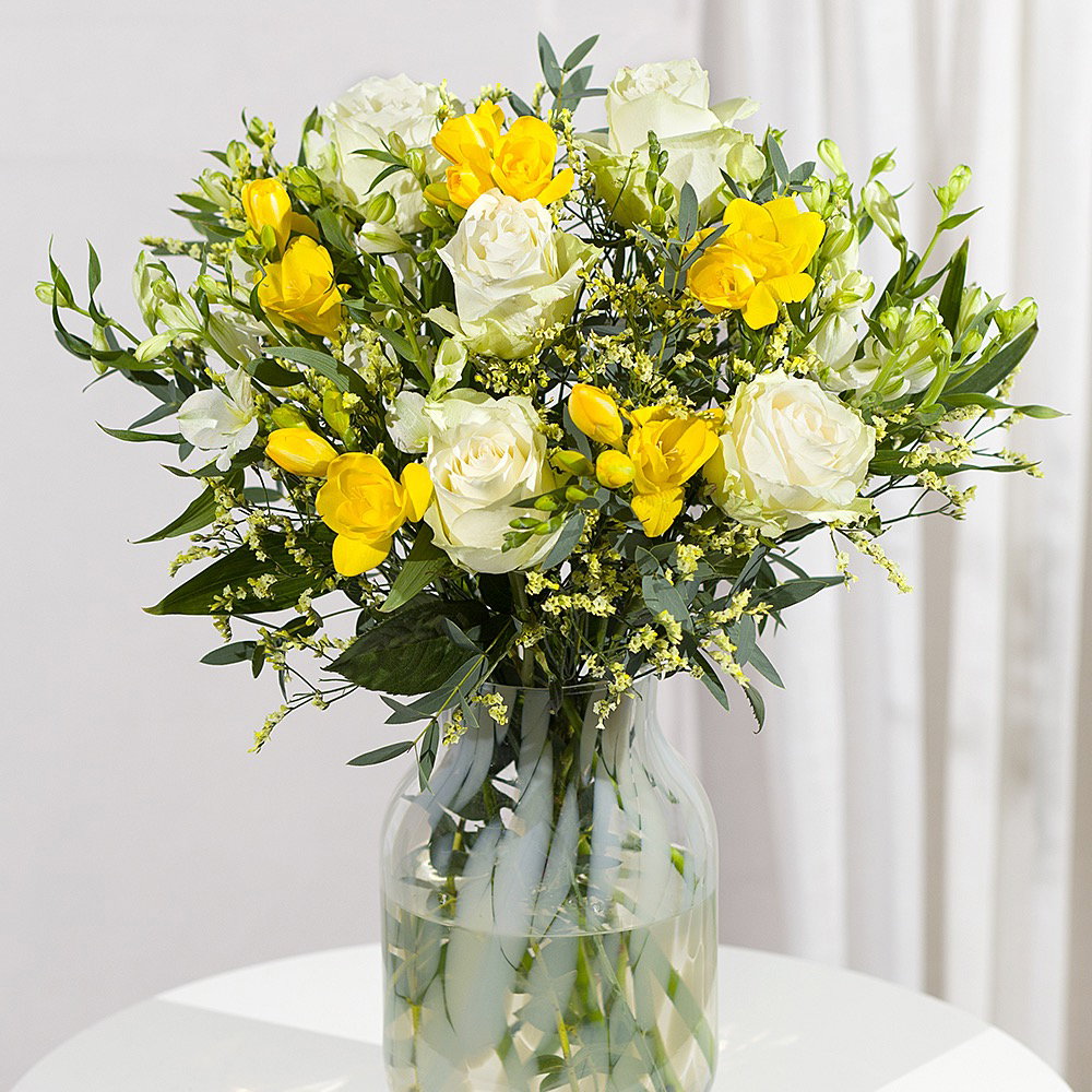 Summer Roses and Freesias