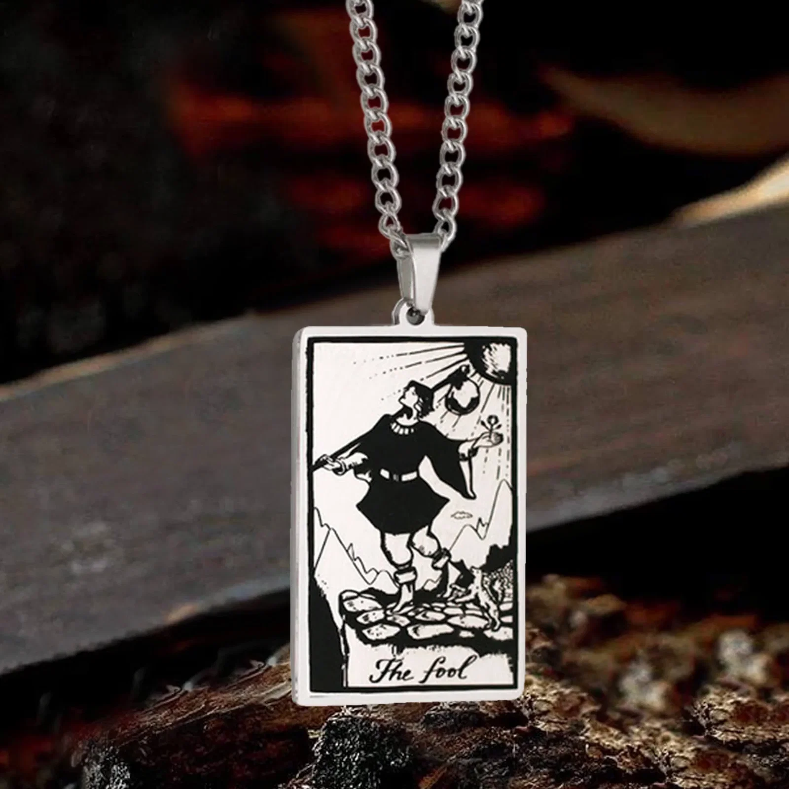 Image of Major Arcana Tarot Stainless Steel Necklace