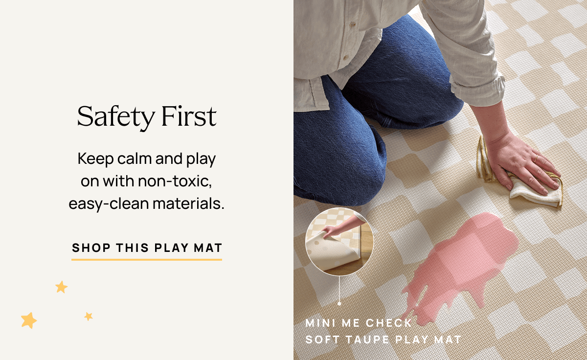 MIni Me Check Soft Taupe Play Mat | Shop This Play Mat