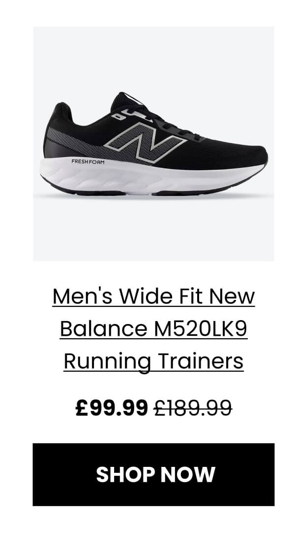 Men's Wide Fit New Balance M520LK9 Running Trainers £99.99