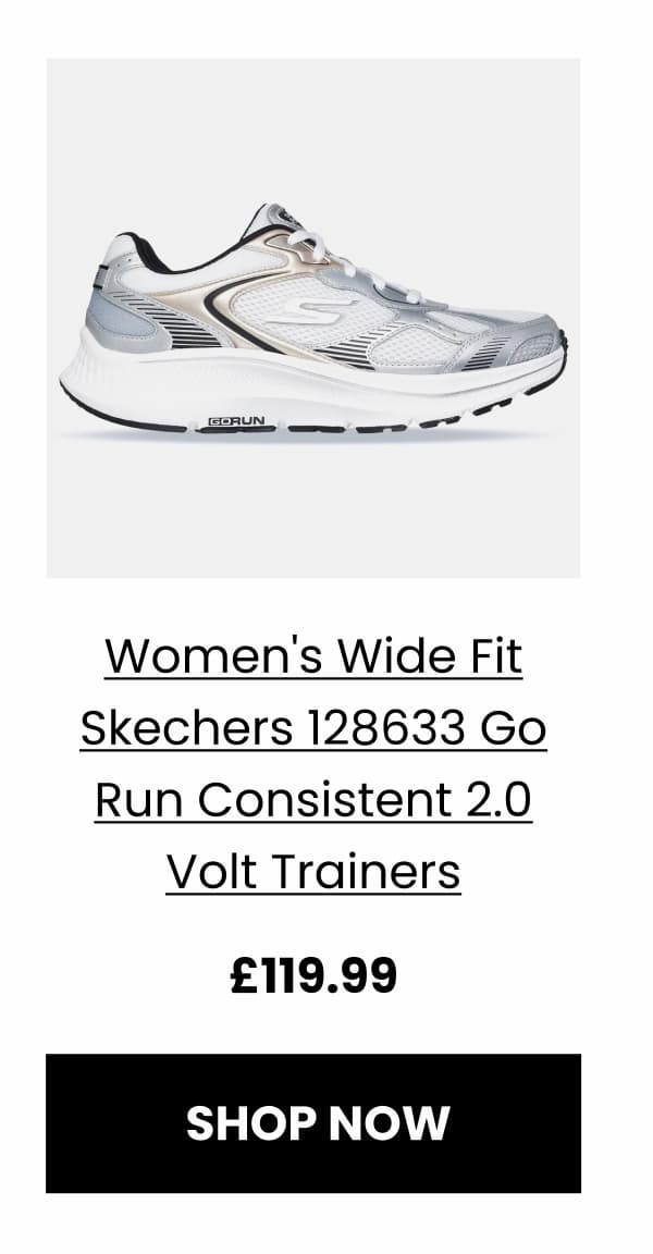 Women's Wide Fit Skechers 128633 Go Run Consistent 2.0 Volt Trainers £119.99