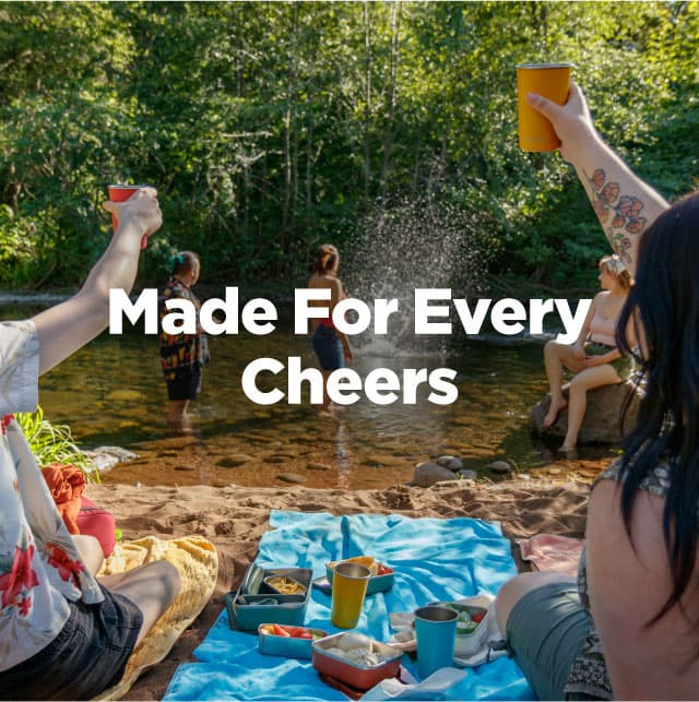 Made for Every Cheers - toasting by river