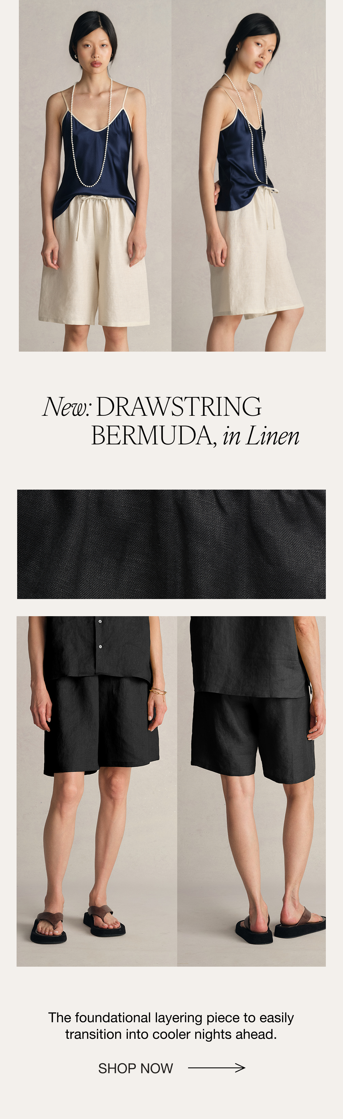New Linen Bermuda