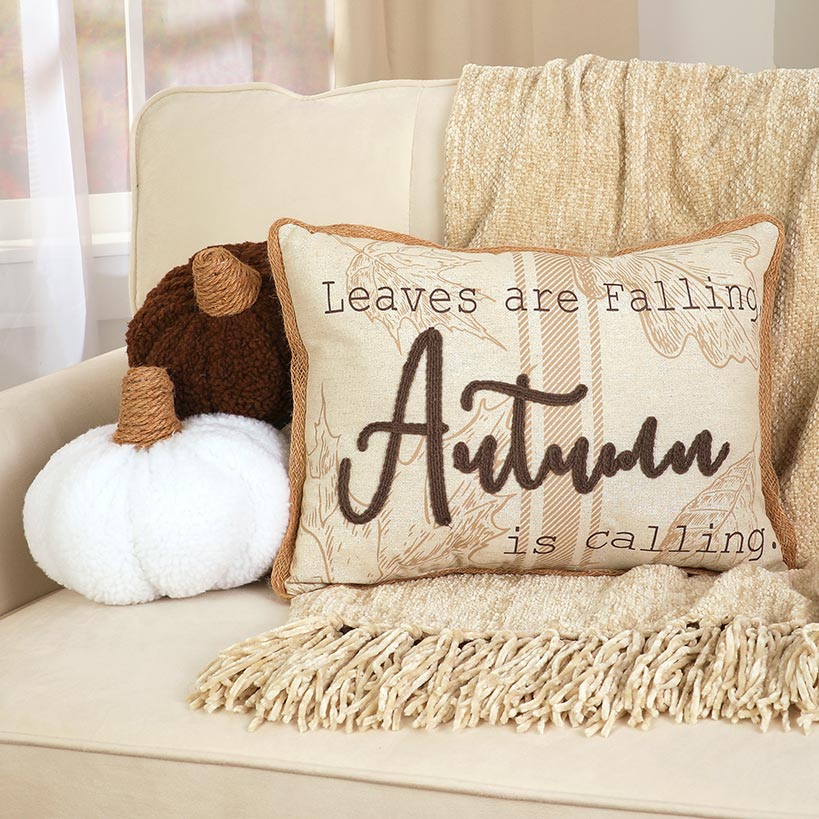 Image of Fall Sherpa Pumpkin Decor - Large Pumpkin