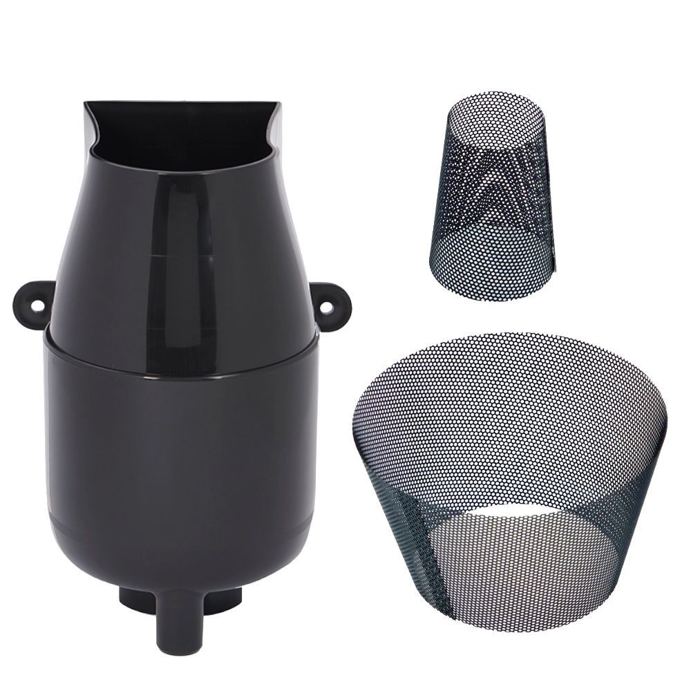 Gutter Mate Diverter & Filter in Black & Fine Mesh Insert Bundle