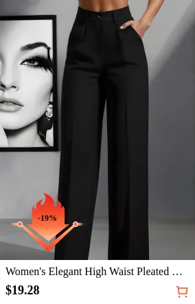 Women s Elegant High Waist Pleated...