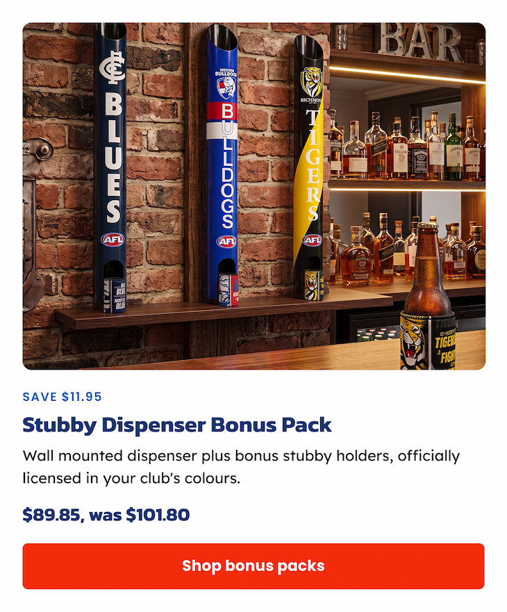 Three Stubby Holder Dispensers Stuck On A Wall