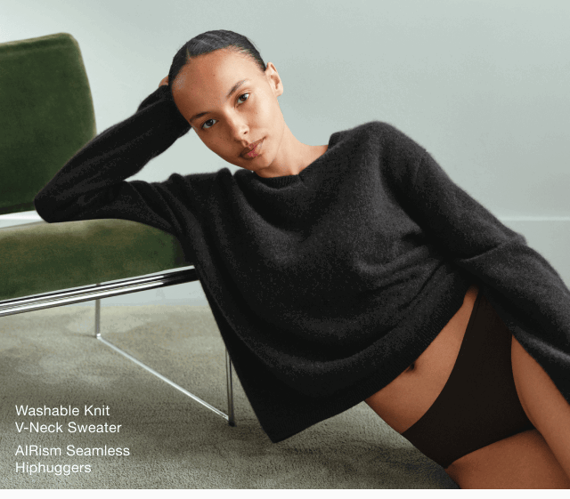 banner1washable0knit0vneck0sweater0airism0seamless0hiphuggers