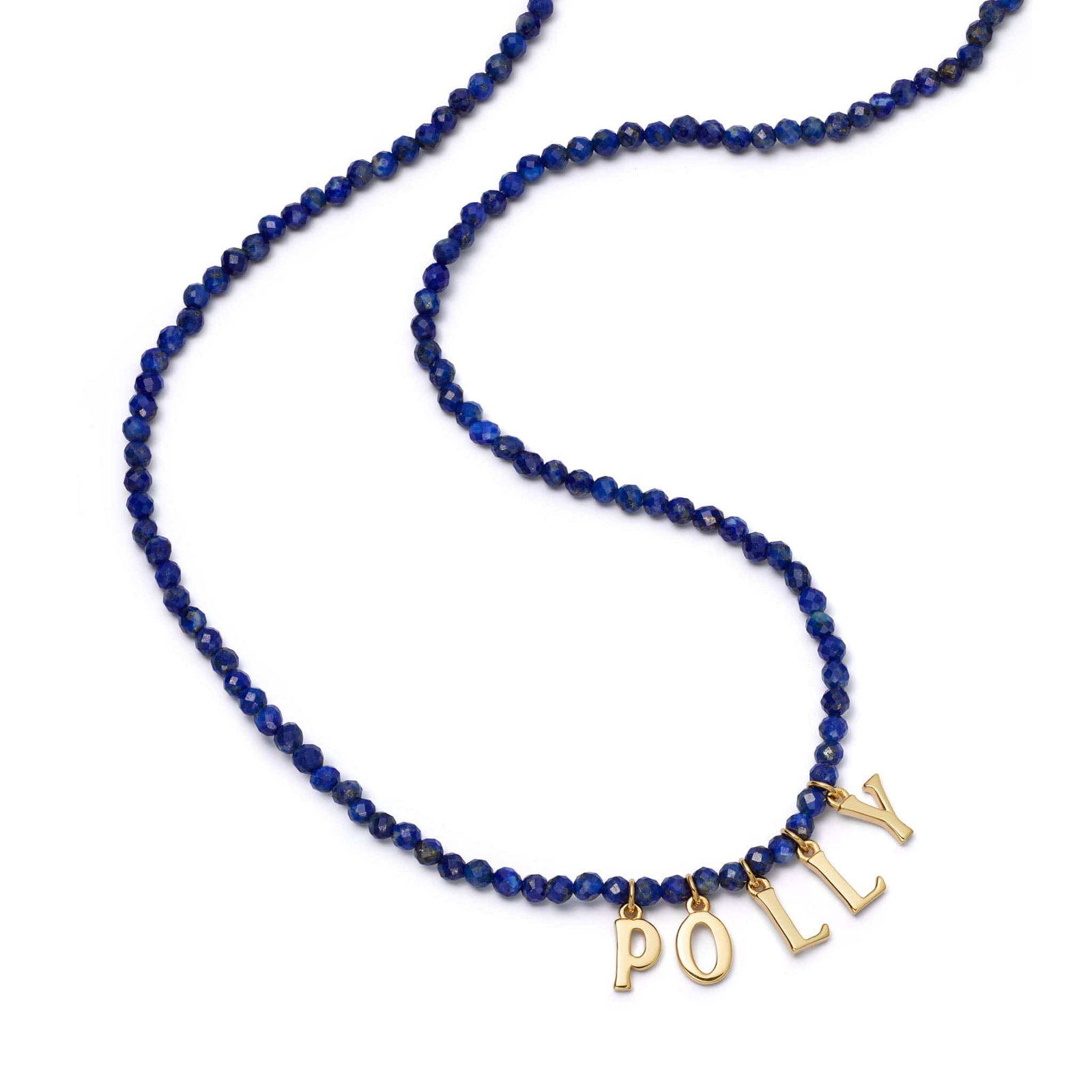 Image of Polly Personalised Lapis Bead Necklace