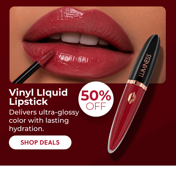 Vinyl Liquid Lipstick: Delivers ultra-glossy color with lasting hydration.