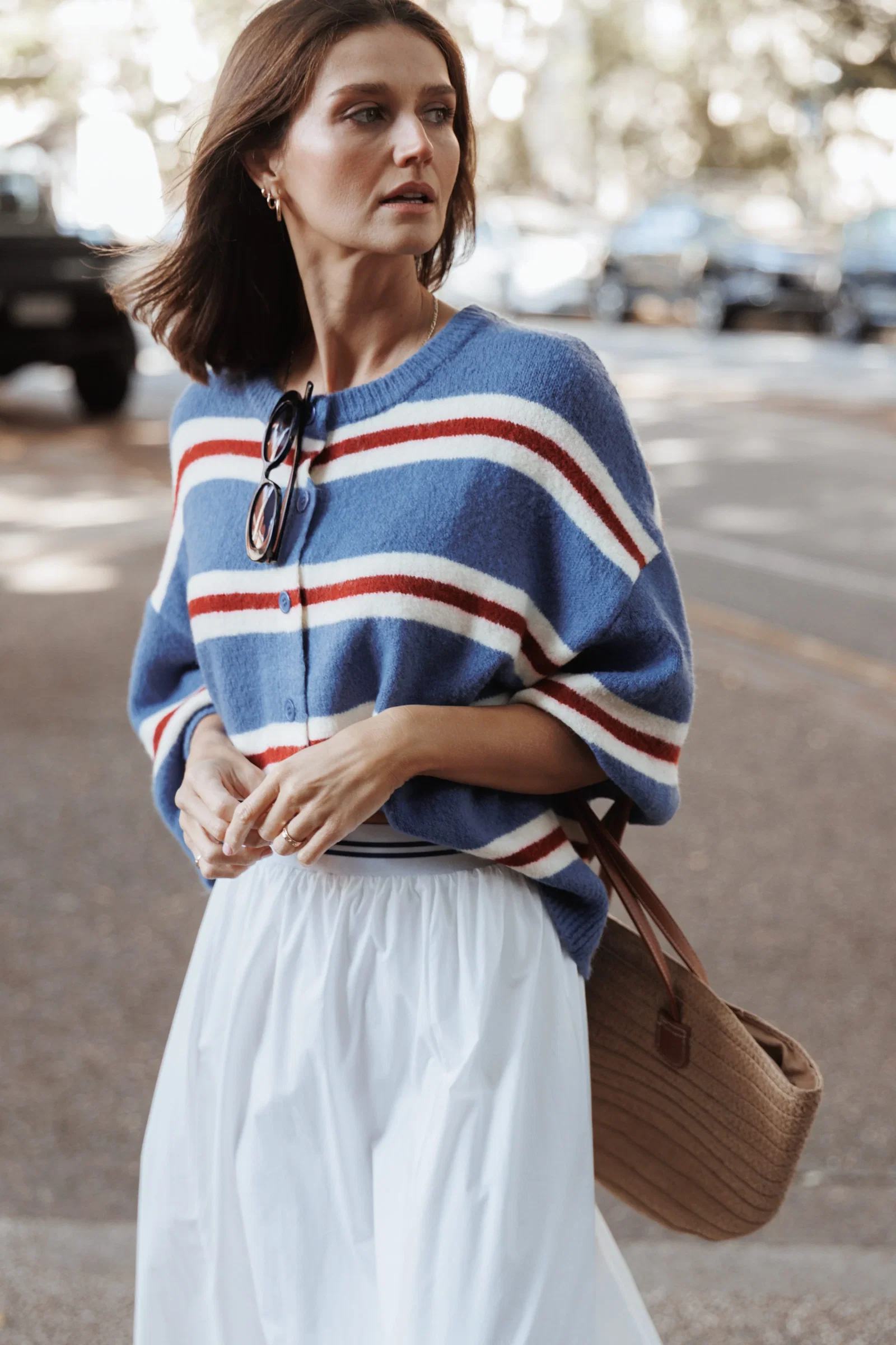Image of Lilith Knit Top - Blue Stripe