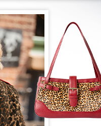 Katrina Leopard Shoulder Leather Bag