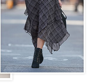 Roxy Check Dippy Hem Mesh Dress