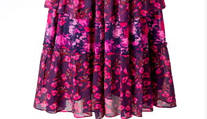 Floral Tiered Frill Maxi Skirt