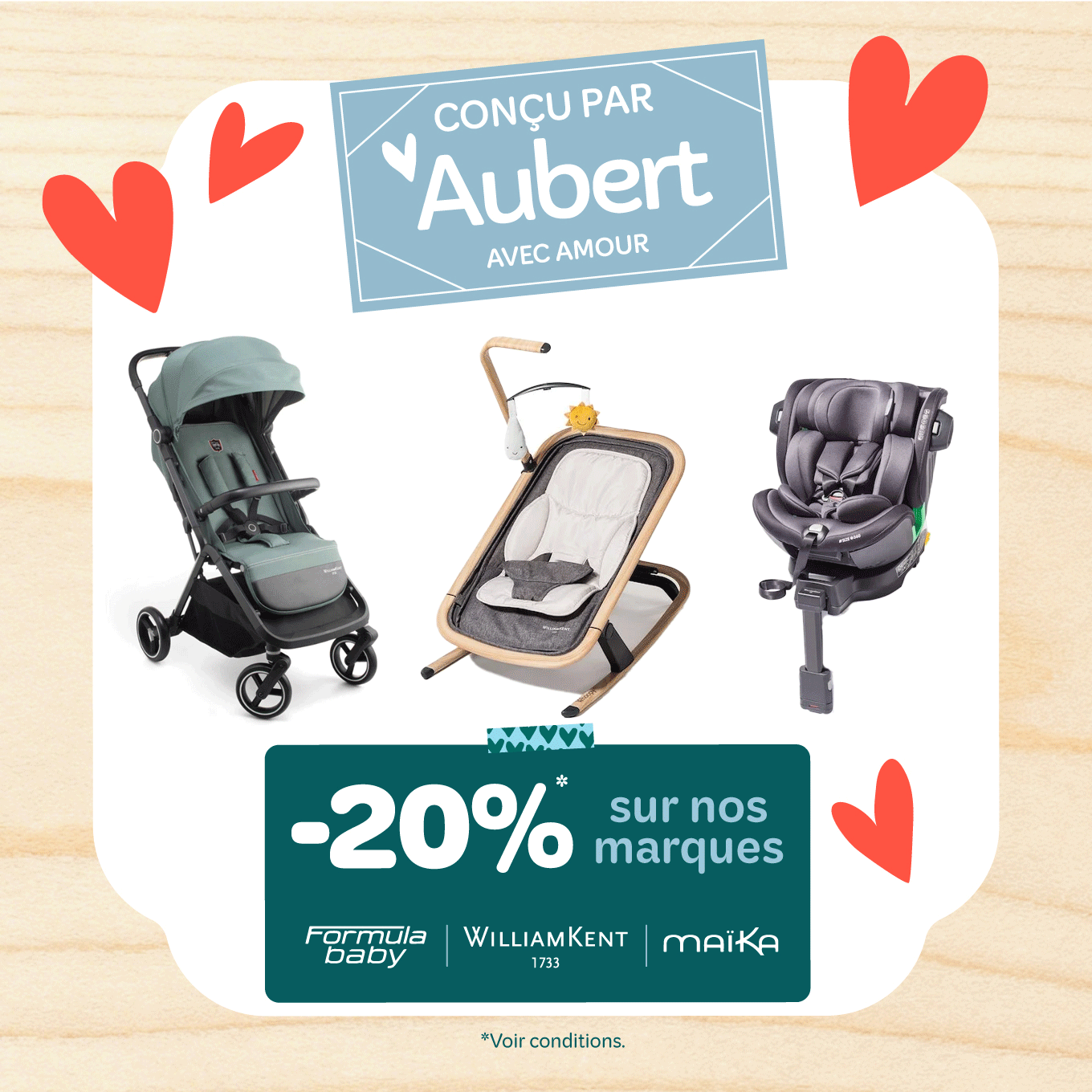 conçu par Aubert avec Amour : -20% sur nos marques !