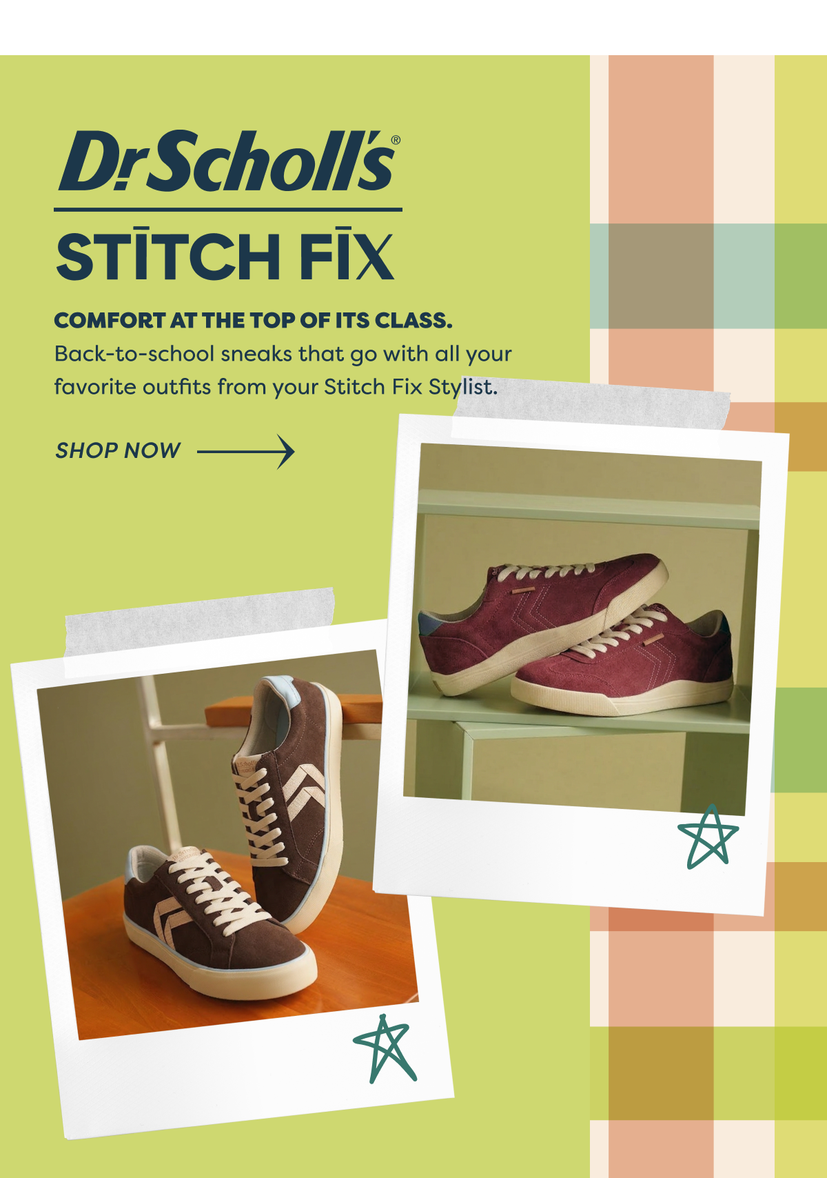 Dr. Scholl’s X Stitch Fix / Comfort At The Top Of Its Class. Back-to-school Sneaks That Go With All Your Favorite Outfits From Your Stitch Fix Stylist. | Shop The Collab