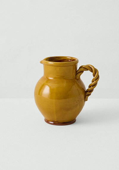 Poterie Barbotine Twisted Pitcher