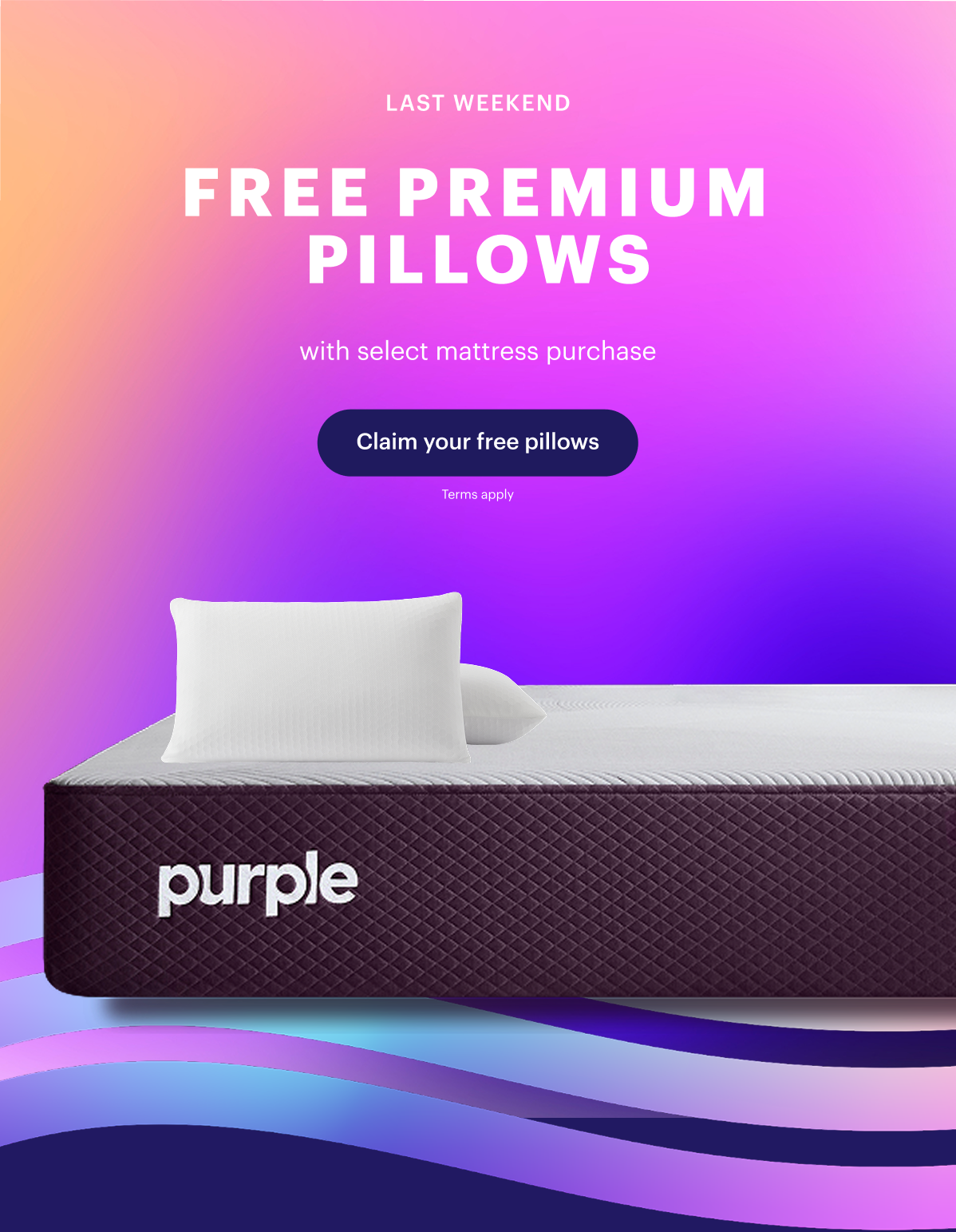 Free premium pillows