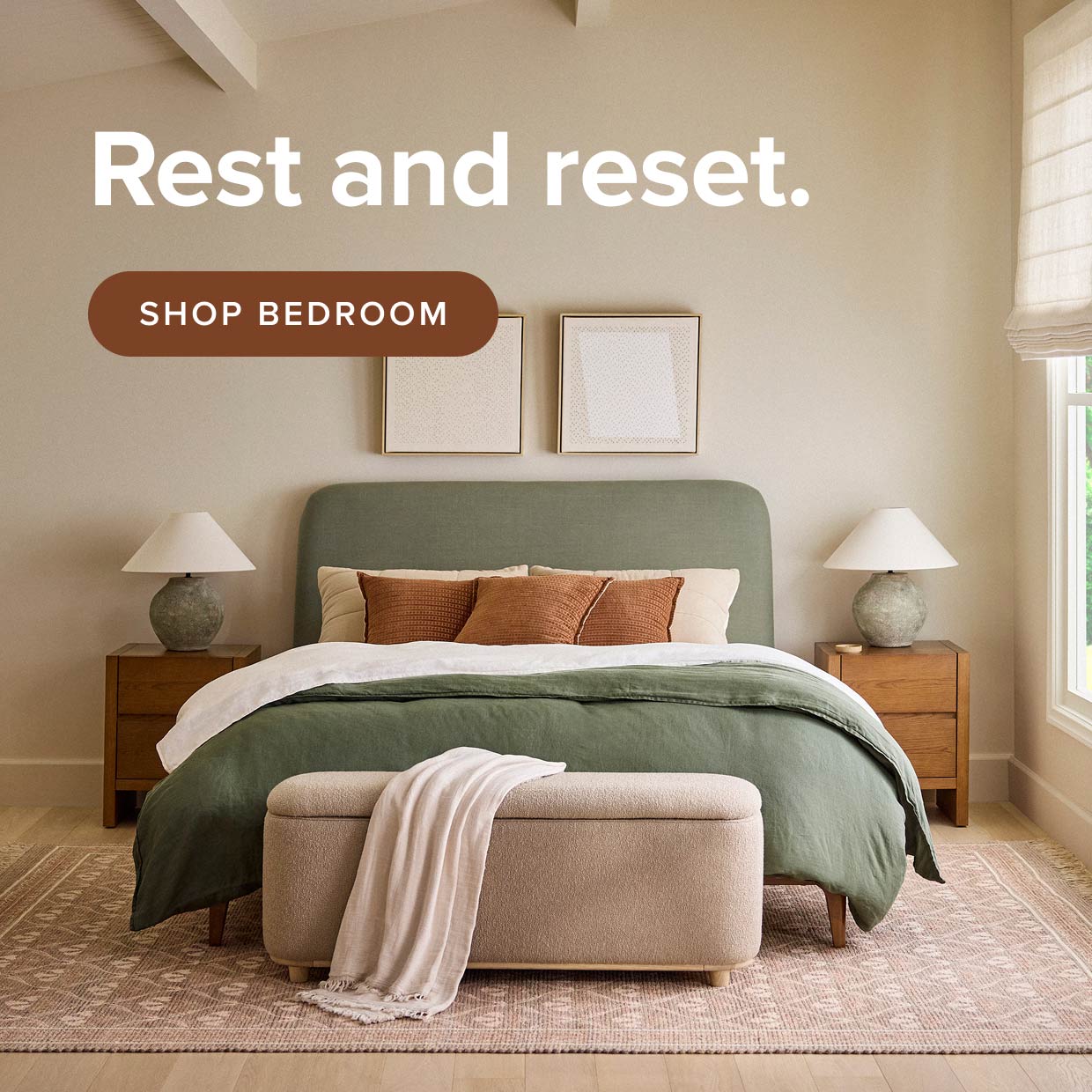 Rest and rest: shop bedroom.