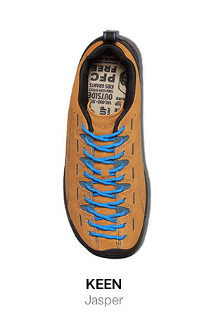 KEEN Women's Jasper Suede Sneakers in Rust/Blue