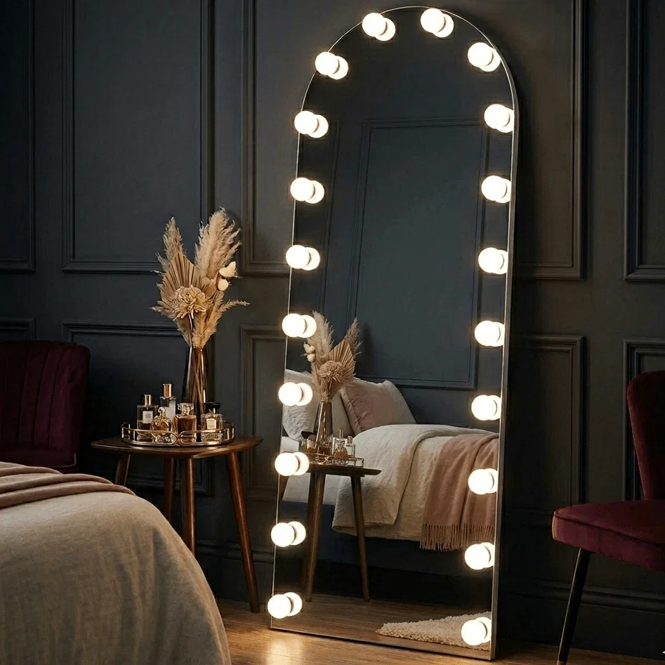 Image of Angelina Full Length Arch Hollywood Mirror 160 x 60cm