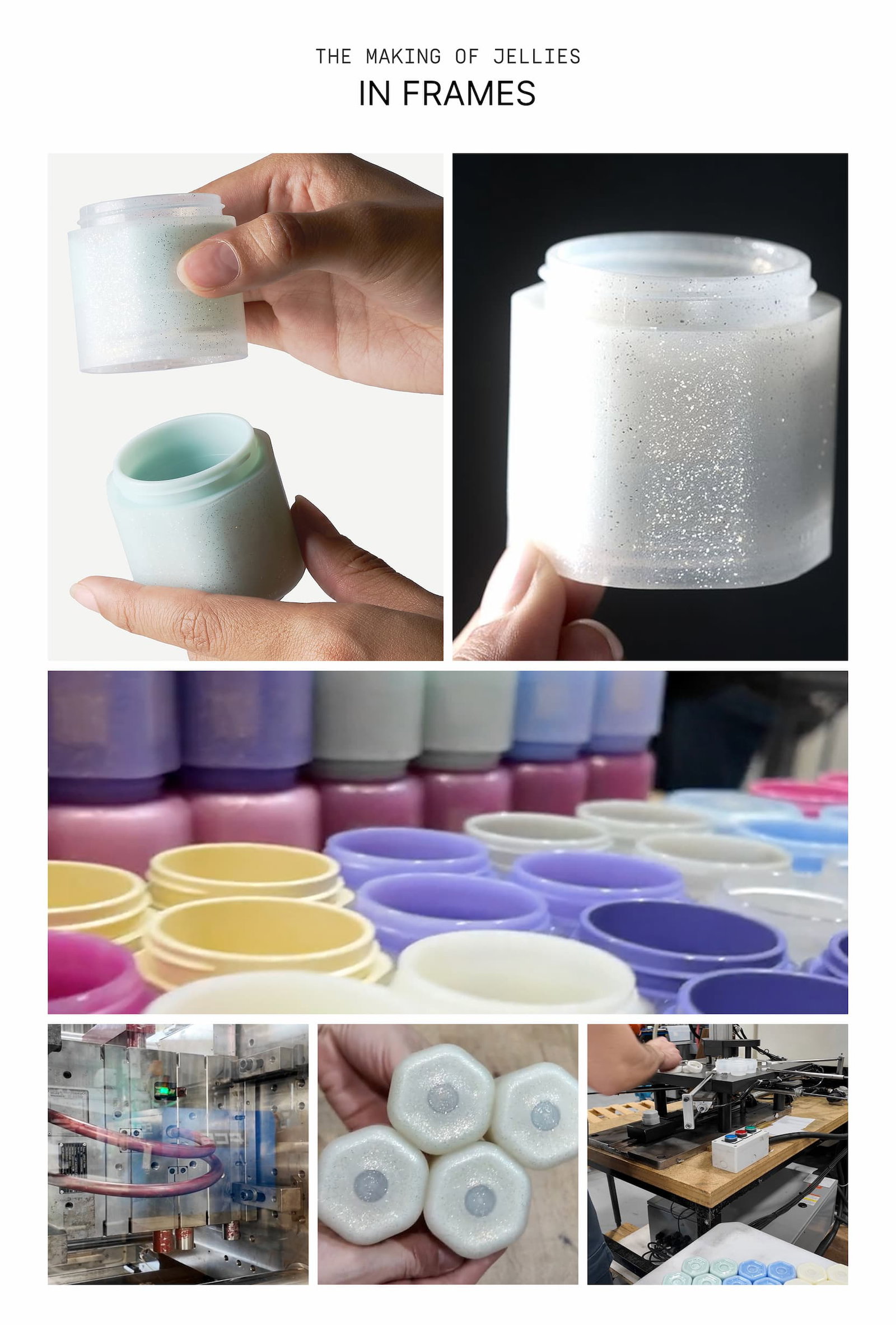 Click to shop The Jelly Capsule Collection. The making of Jellies in frames. Images of The Jelly Capsules in the making.