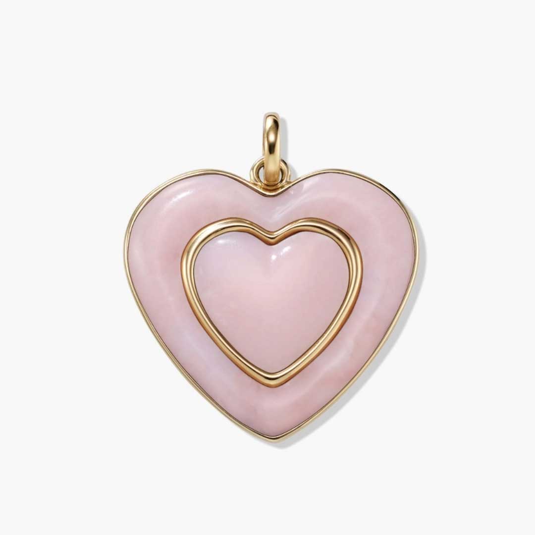 JOSEPHINE HEART PENDANT 14K GOLD AND OPAL