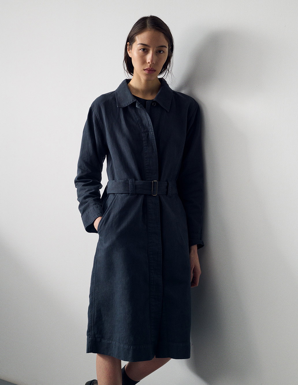 MHL. Navy Overall Dress.