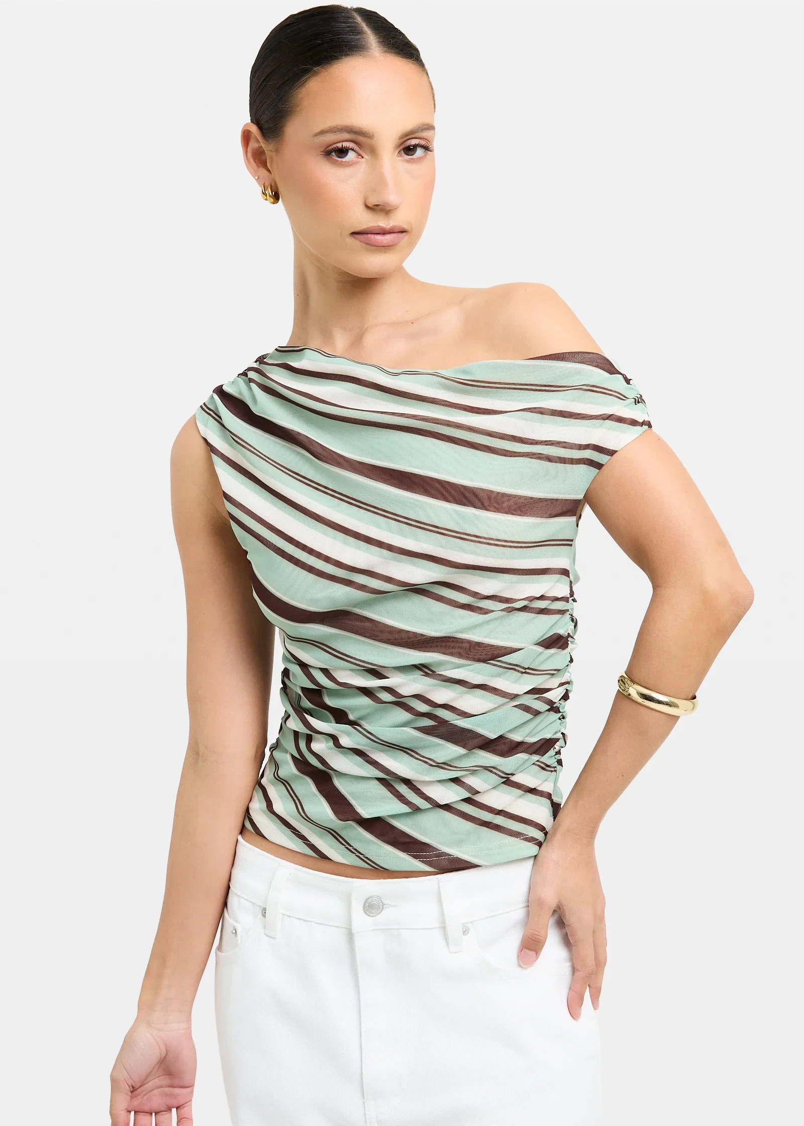 Image of Helena Mesh Asymmetric Top