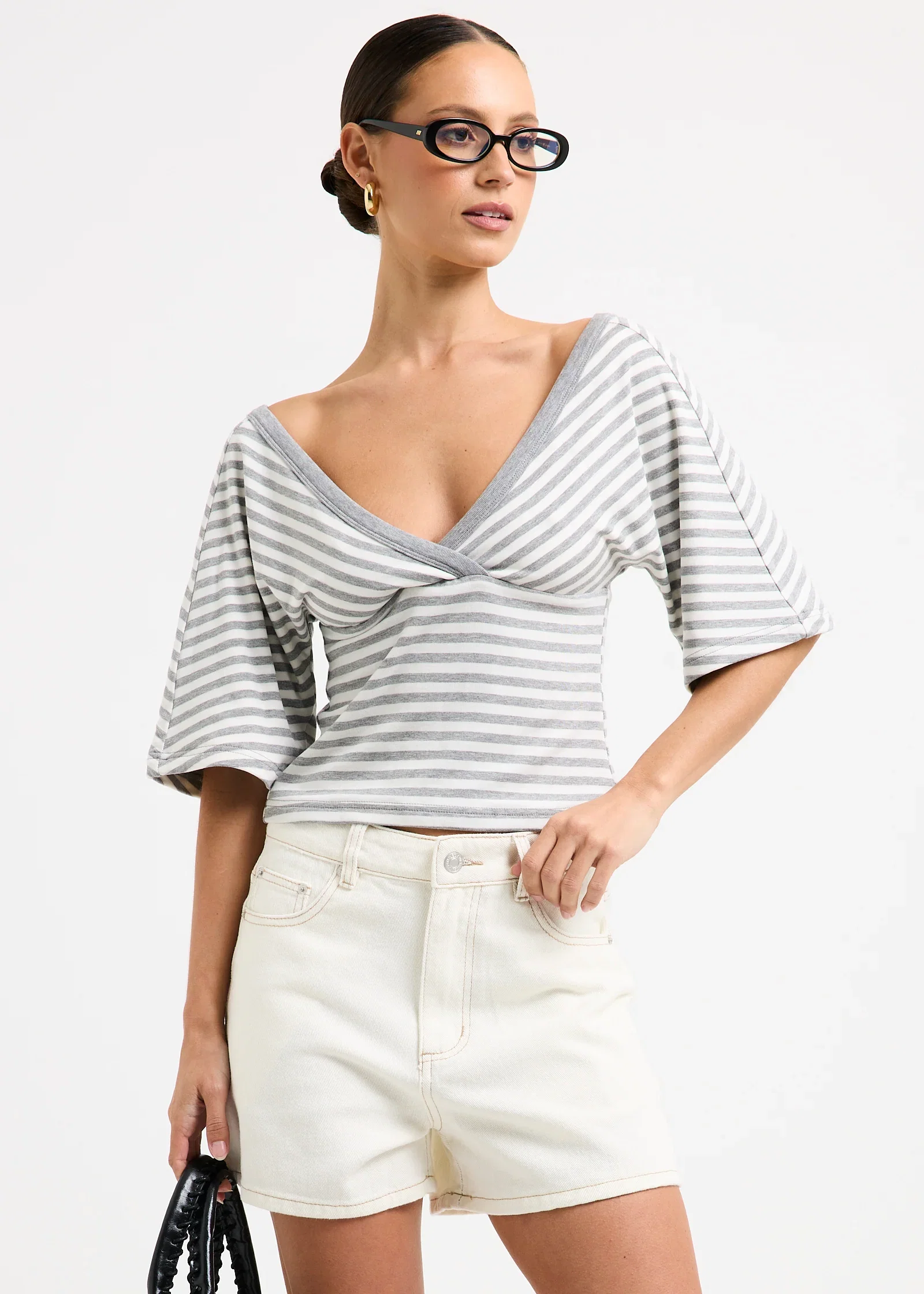 Image of Andre Plunge V Neck Top