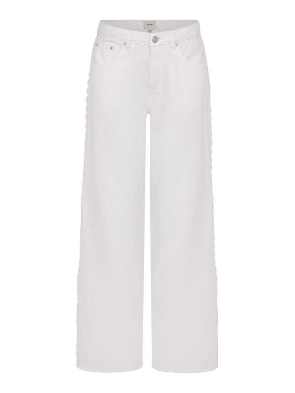 Alex Baggy Wide Leg — White Lace Aura