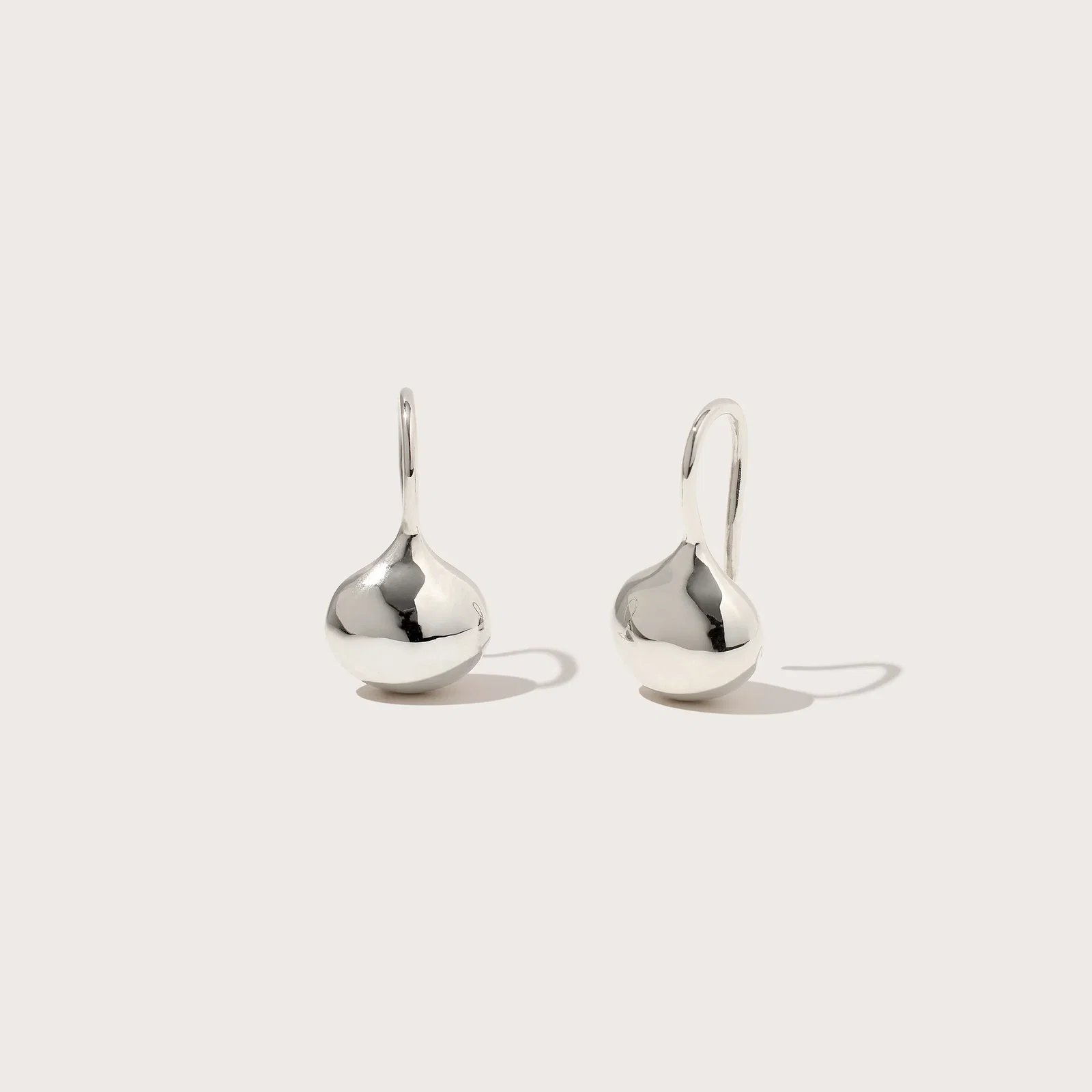 Image of Small Pebble Curve Drop Earrings