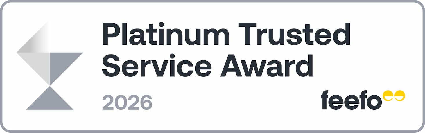 Feefo Reviews Platinum Trusted Service Award 2026