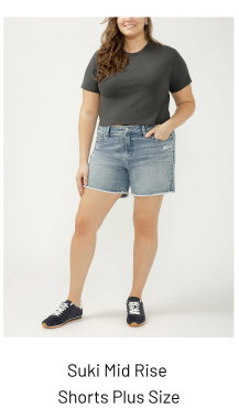 Suki Mid Rise Shorts Plus Size