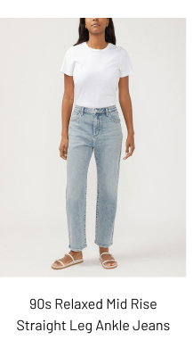90s Relaxed Mid Rise Straight Leg Ankle Jeans