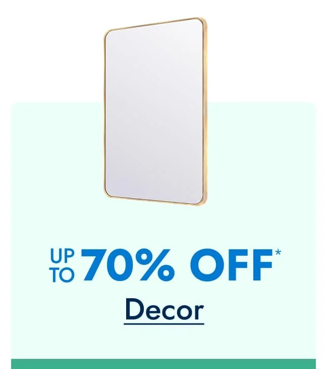 Up to 70% off Decor