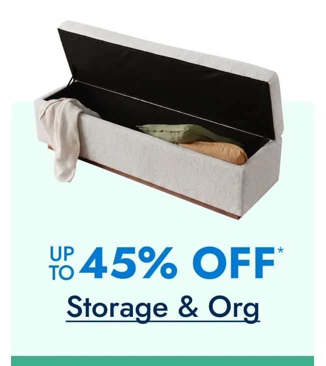 Up to 45% off Storage & Organization
