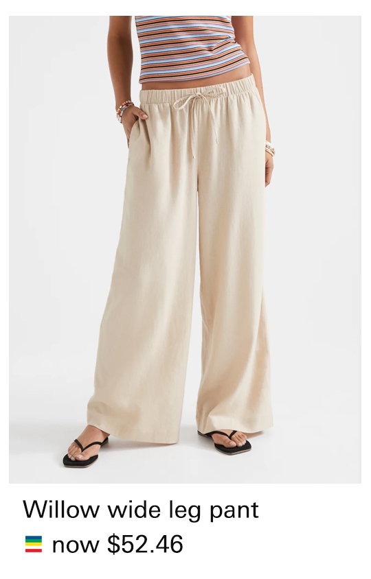 WILLOW LINEN BLEND WIDE LEG PANT