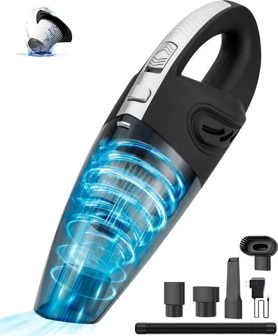 Image of VAIVE Kruimelzuiger – Snoerloos & Incl. Accessoires – 120 W – 0,5 liter – Zwart