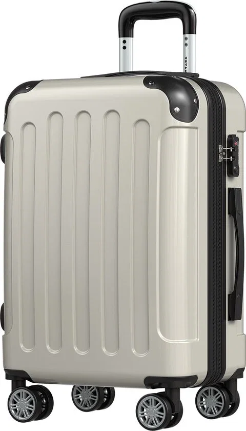 Image of TRVLMORE Handbagage Koffer - 45L - TSA Cijferslot - Lichtgewicht - Uitbreidbaar - Trolley - 54x36x22cm - Champagne