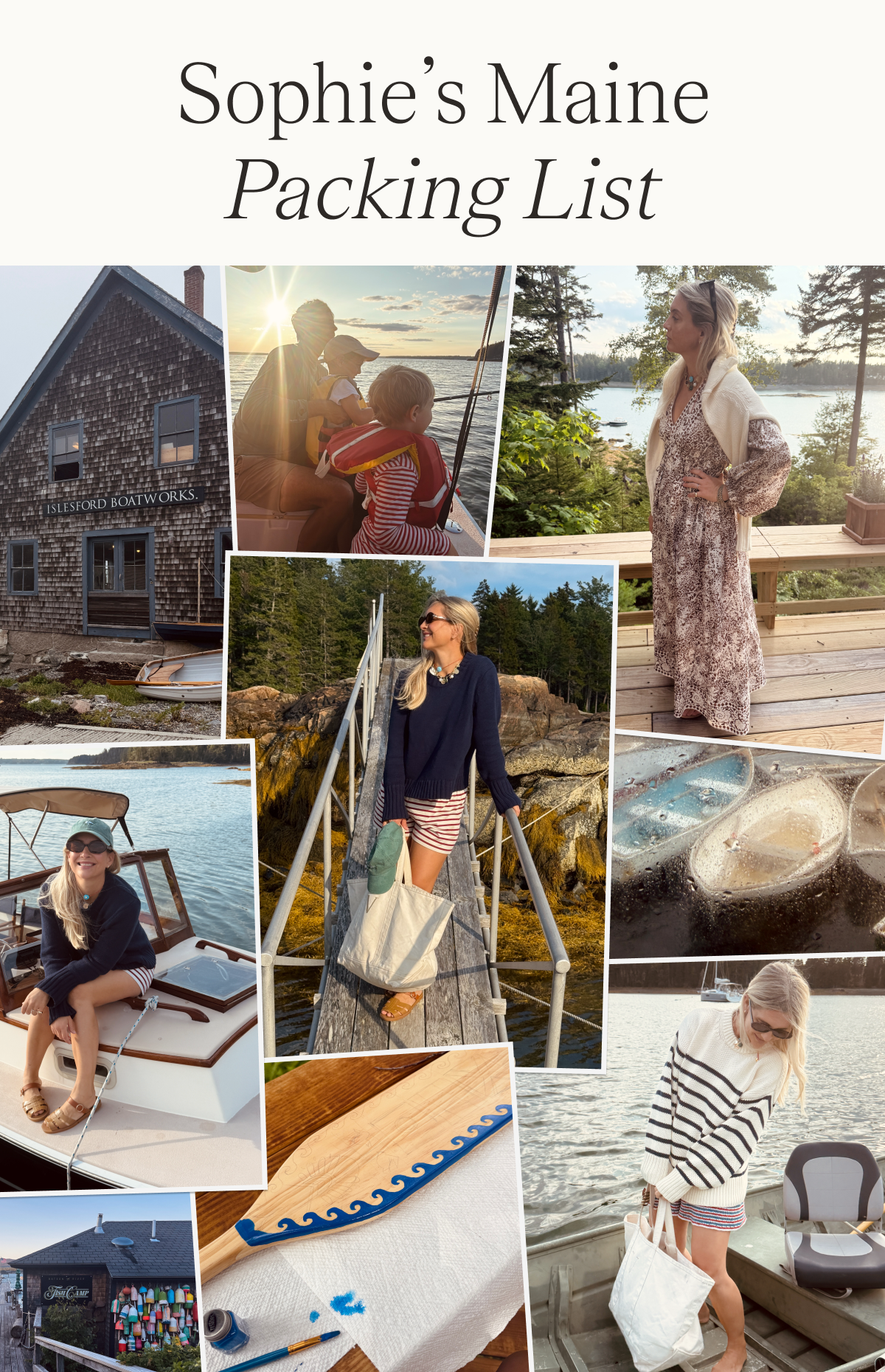 Sophie's Maine Packing List
