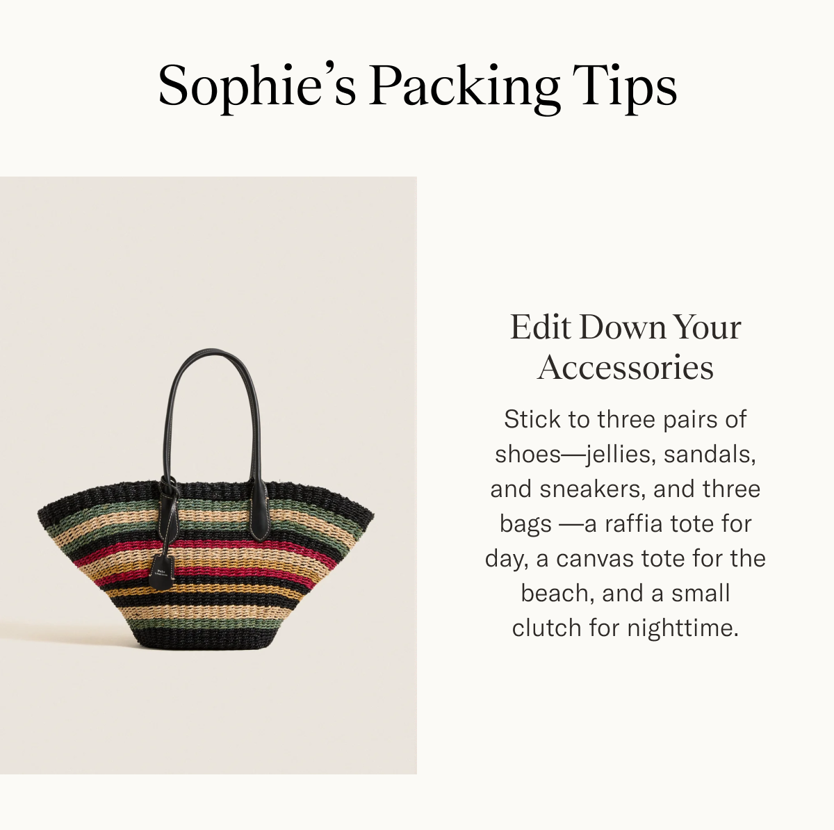 Edit Down Your Accessories