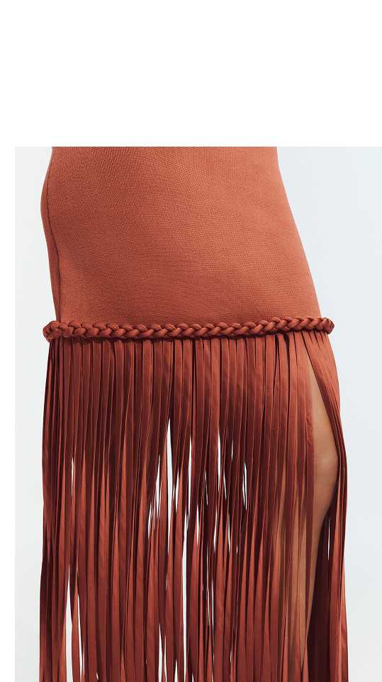 Ribiona Knit Midi Skirt