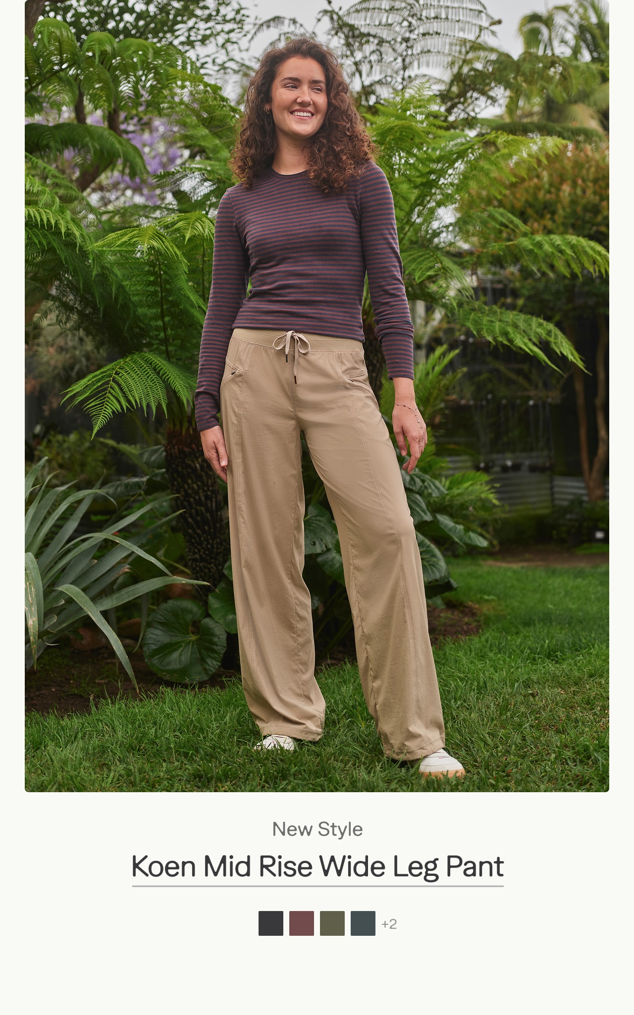 koen mid rise wide leg pant