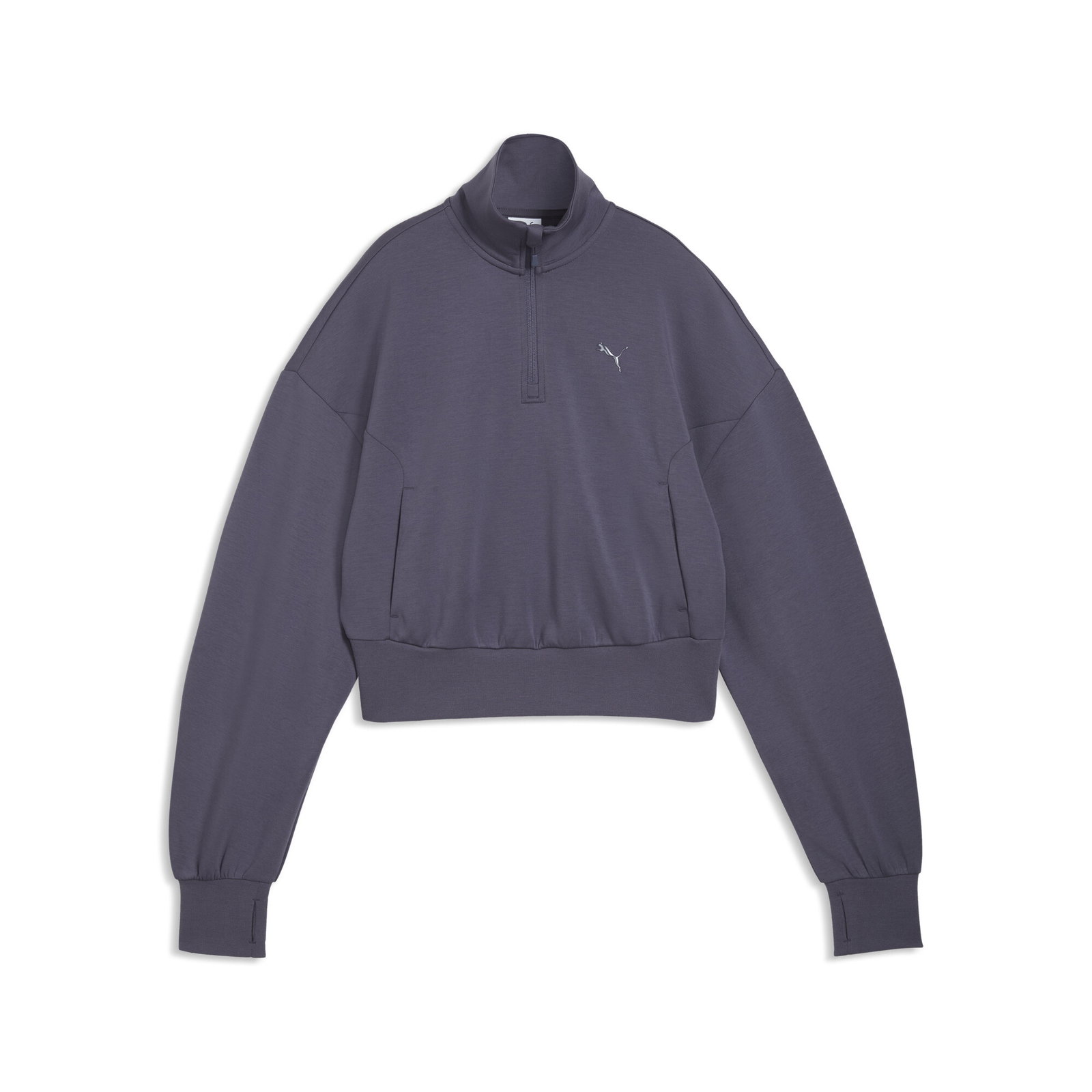 PUMATECH SENSE Balloon Sleeve Half-Zip Crew Sweatshirt