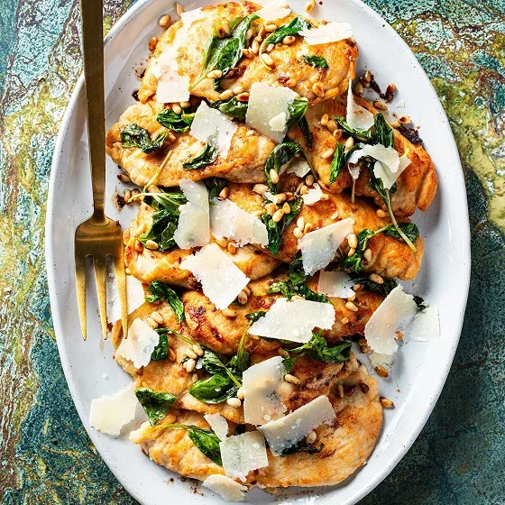 Seared Chicken Cutlets with Basil