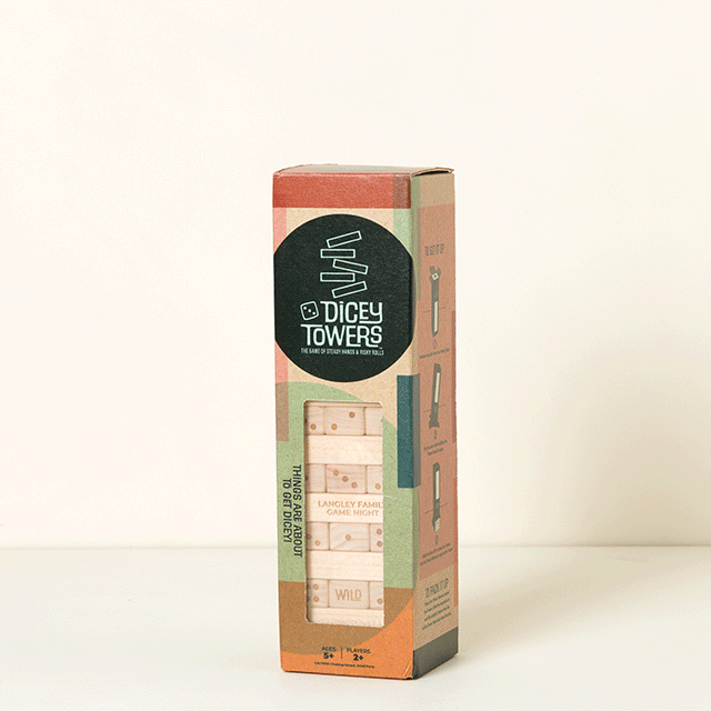 Tower of Chance Personalized Stacking Dice Game