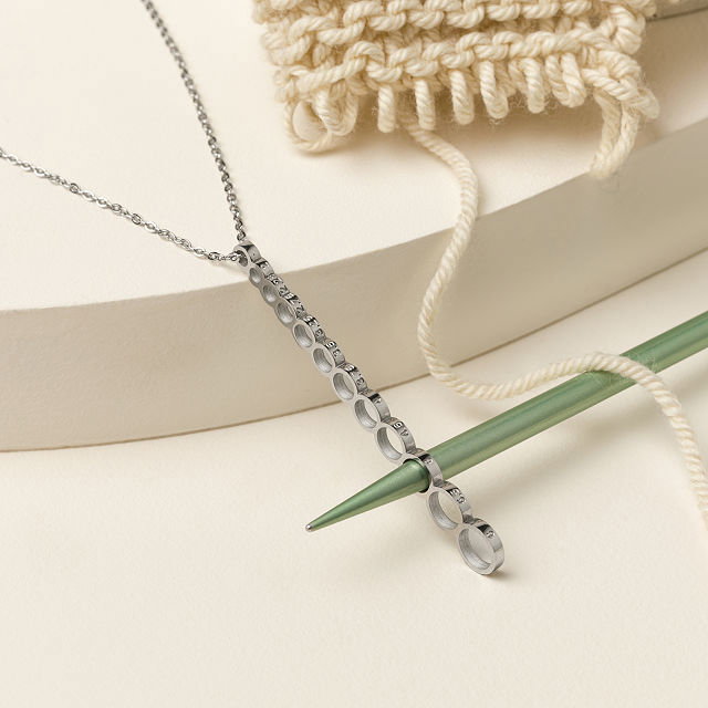 Knitter's Needle Gauge Necklace