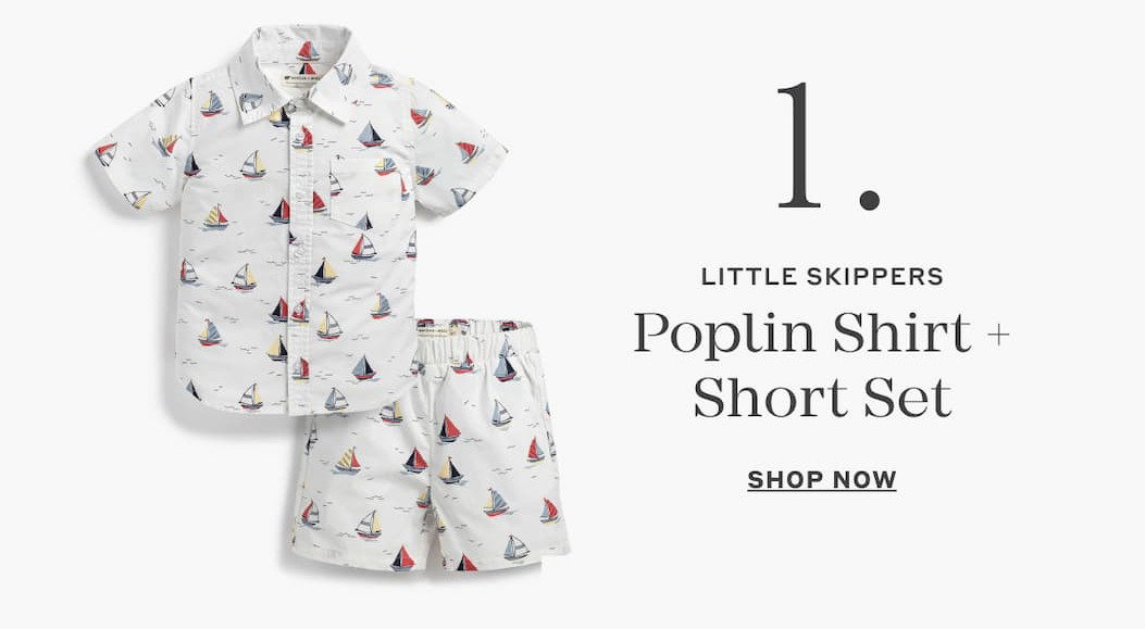 1. Poplin Shirt + Short Set - Shop Now