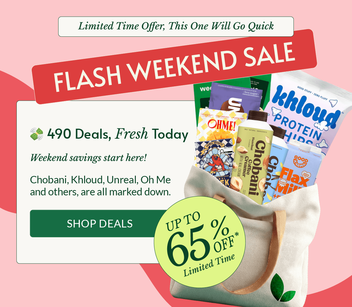 Flash Weekend Sale, up to 65% Off